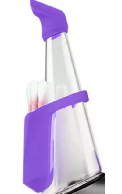 Clear White Glass Attachment + Purple Silicone Accessories Replacement Peak Pro Glass Tops